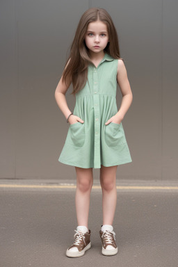 Child girl with  brown hair