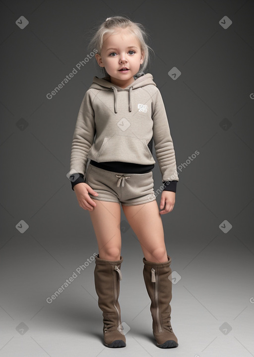 Slovak infant girl with  gray hair