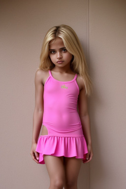 Saudi arabian child female with  blonde hair