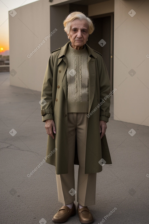 Iranian elderly non-binary with  blonde hair