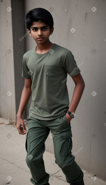 Indian teenager boy with  gray hair