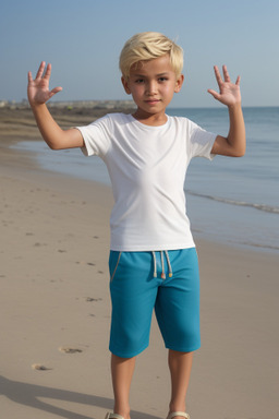 Uzbek child male with  blonde hair