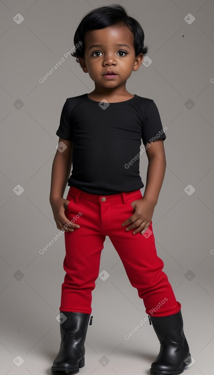 Jamaican infant boy with  black hair