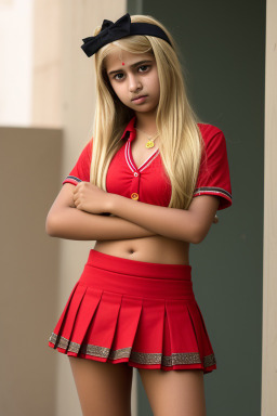 Pakistani teenager female with  blonde hair