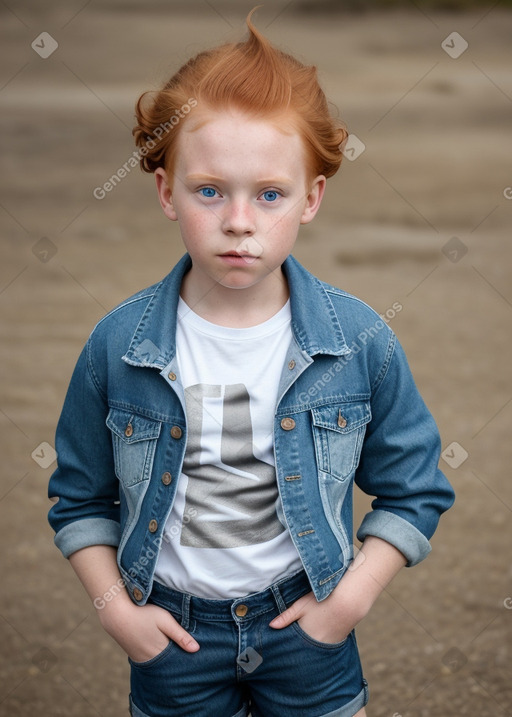 Icelandic child male with  ginger hair