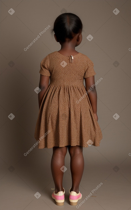 Zambian infant girl with  brown hair