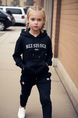 British child girl with  blonde hair