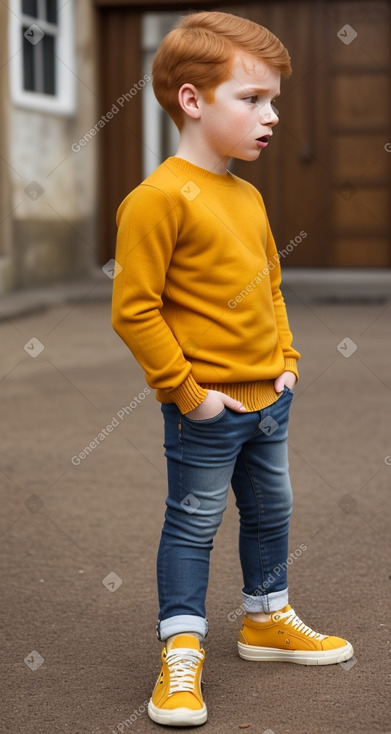 Portuguese child boy with  ginger hair