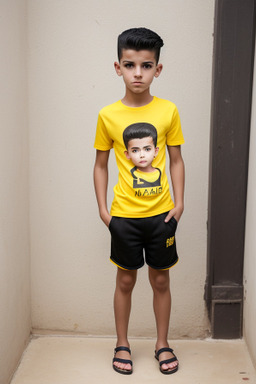 Moroccan child boy with  black hair