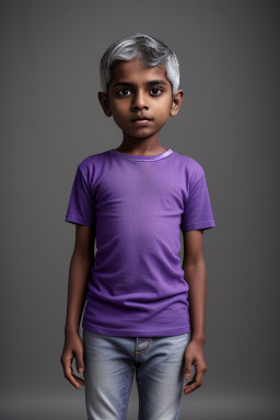 Sri lankan child male with  gray hair