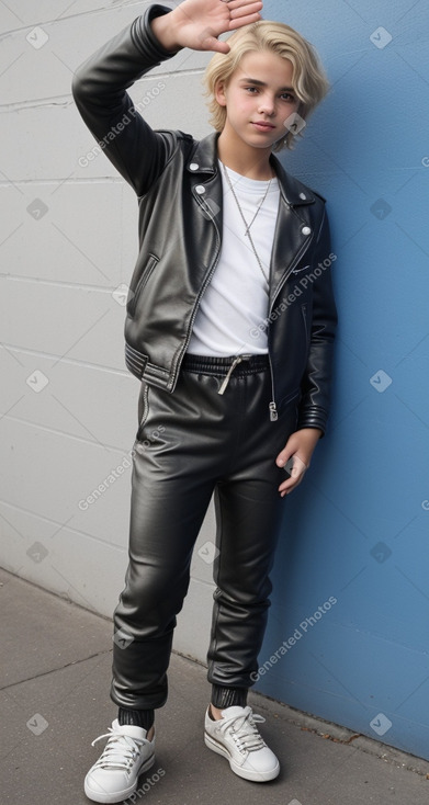 Argentine teenager boy with  blonde hair