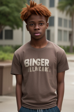 African american young adult male with  ginger hair