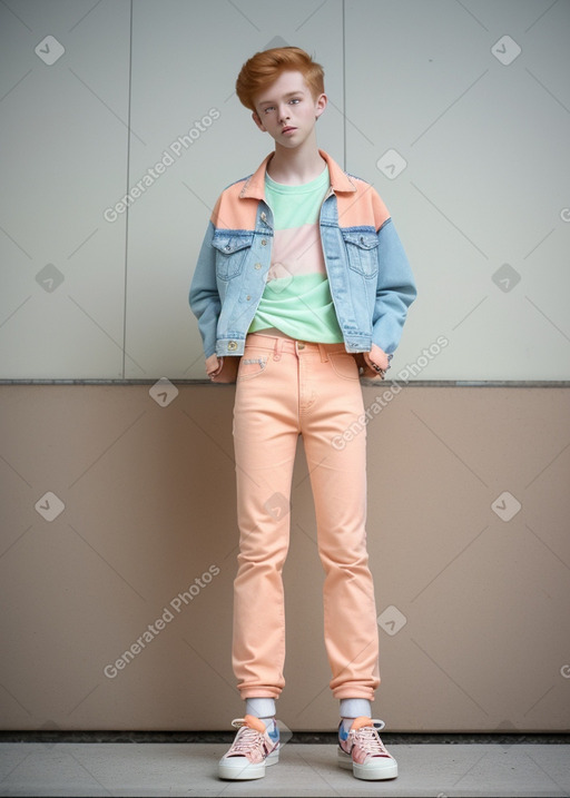 Teenager boy with  ginger hair