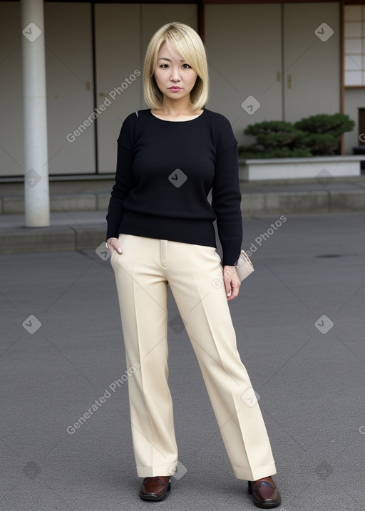 Japanese adult female with  blonde hair