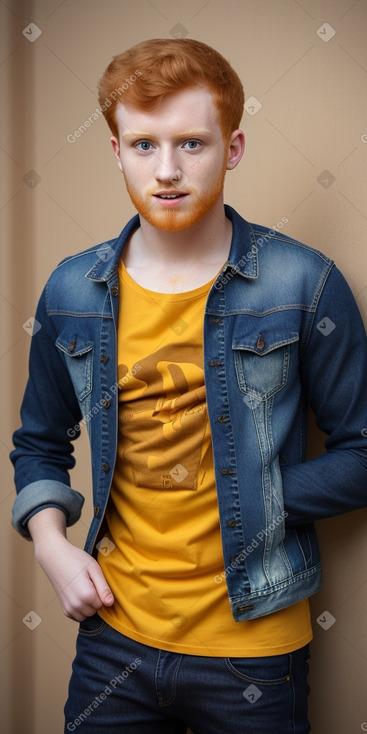 Libyan young adult male with  ginger hair