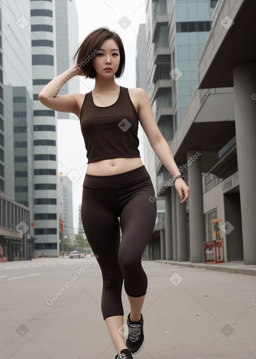 Korean adult female with  brown hair