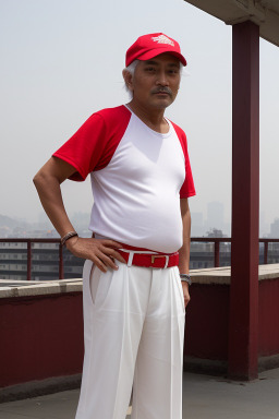 Nepalese middle-aged male with  white hair