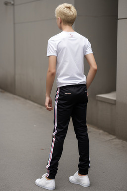 Serbian teenager boy with  blonde hair