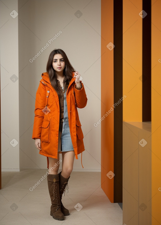 Kuwaiti young adult female with  brown hair