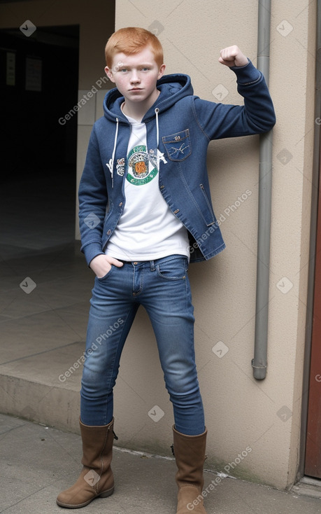 Guatemalan teenager boy with  ginger hair