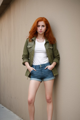 Arab adult female with  ginger hair