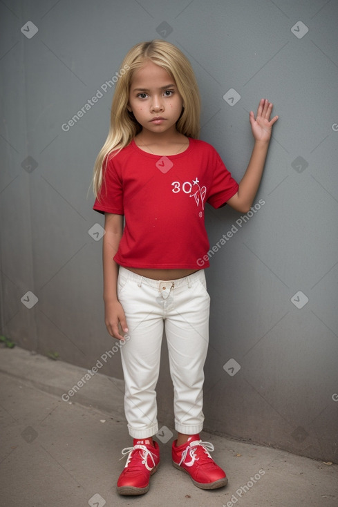 Honduran child girl with  blonde hair