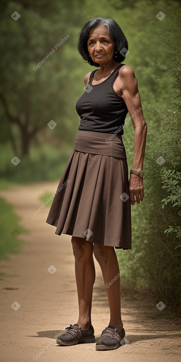 Malian elderly female with  black hair