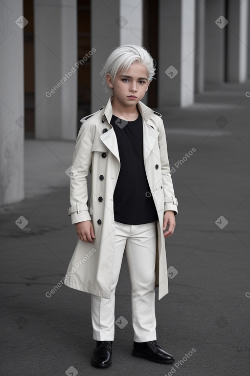 Argentine child boy with  white hair