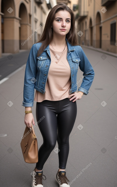 Italian young adult female with  brown hair