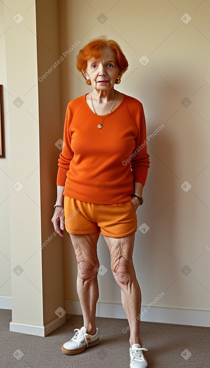 Greek elderly female with  ginger hair