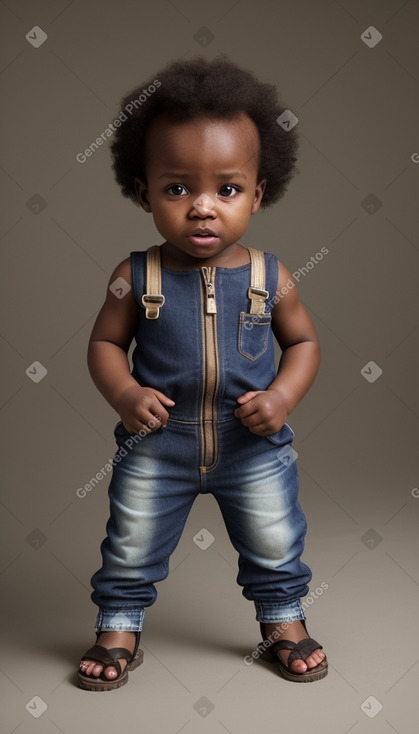 African infant boy with  brown hair