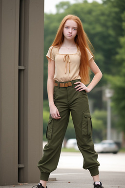 Caucasian teenager girl with  ginger hair