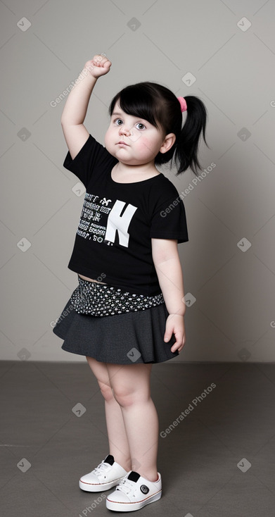 Belgian infant girl with  black hair