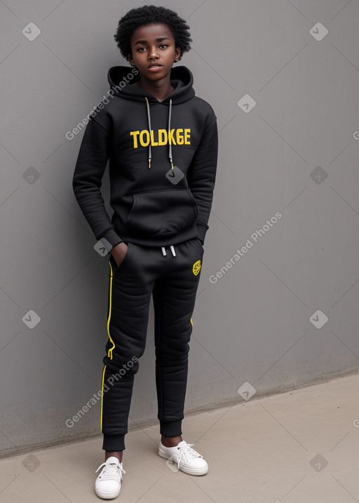 Tanzanian teenager boy with  black hair