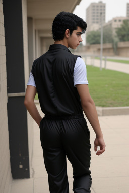 Iraqi teenager boy with  black hair