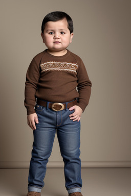 Uzbek infant boy with  brown hair