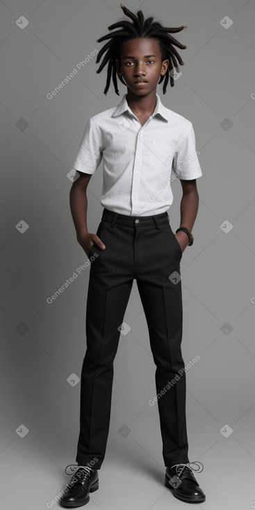 Malian teenager boy with  black hair