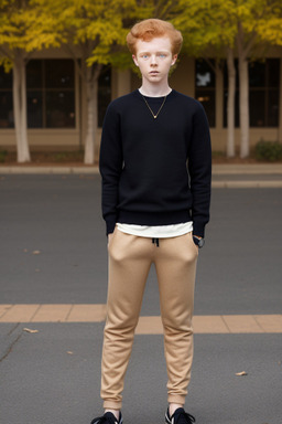 Sudanese teenager boy with  ginger hair