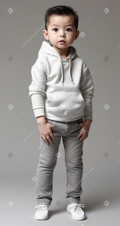 Japanese infant boy with  gray hair