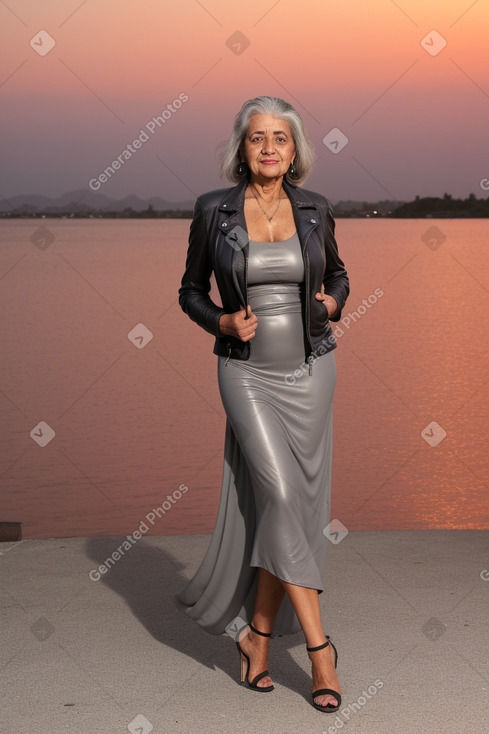 Tunisian elderly female with  gray hair