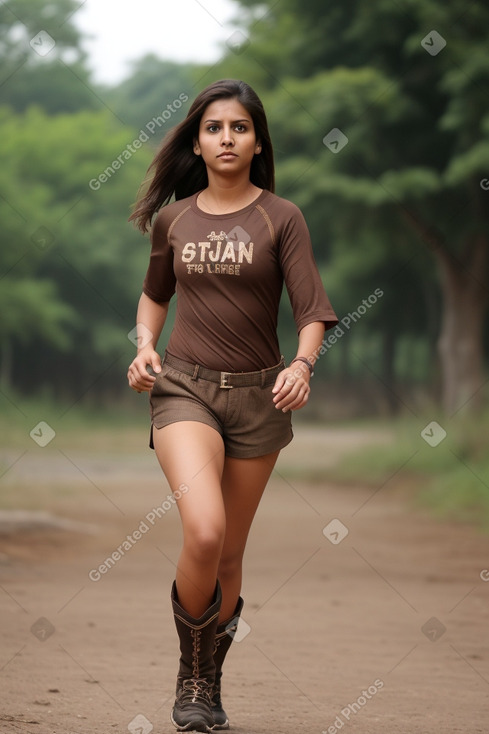 Indian adult female with  brown hair