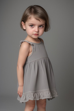 Albanian infant girl with  gray hair