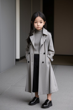 Japanese child girl with  gray hair