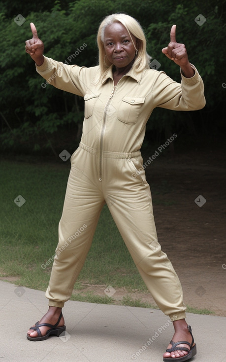 Zimbabwean elderly female with  blonde hair