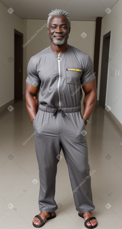 Ghanaian middle-aged male with  gray hair