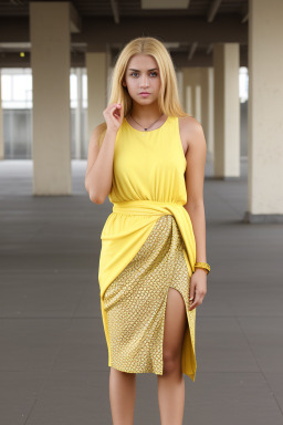 Young adult female with  blonde hair