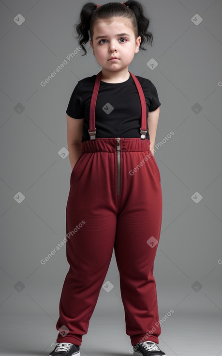 Albanian child girl with  black hair