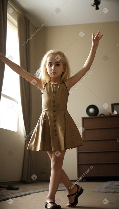 Iraqi child girl with  blonde hair