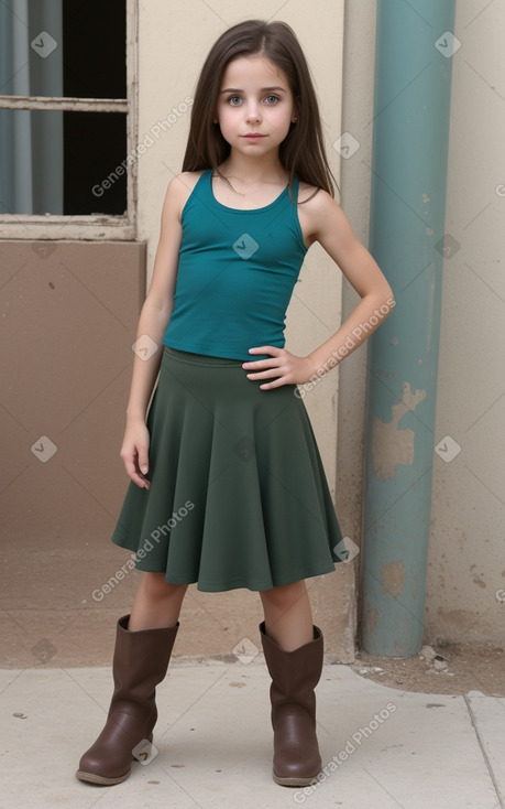 Israeli child girl with  brown hair