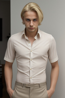 Hungarian adult male with  blonde hair